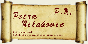 Petra Milaković vizit kartica